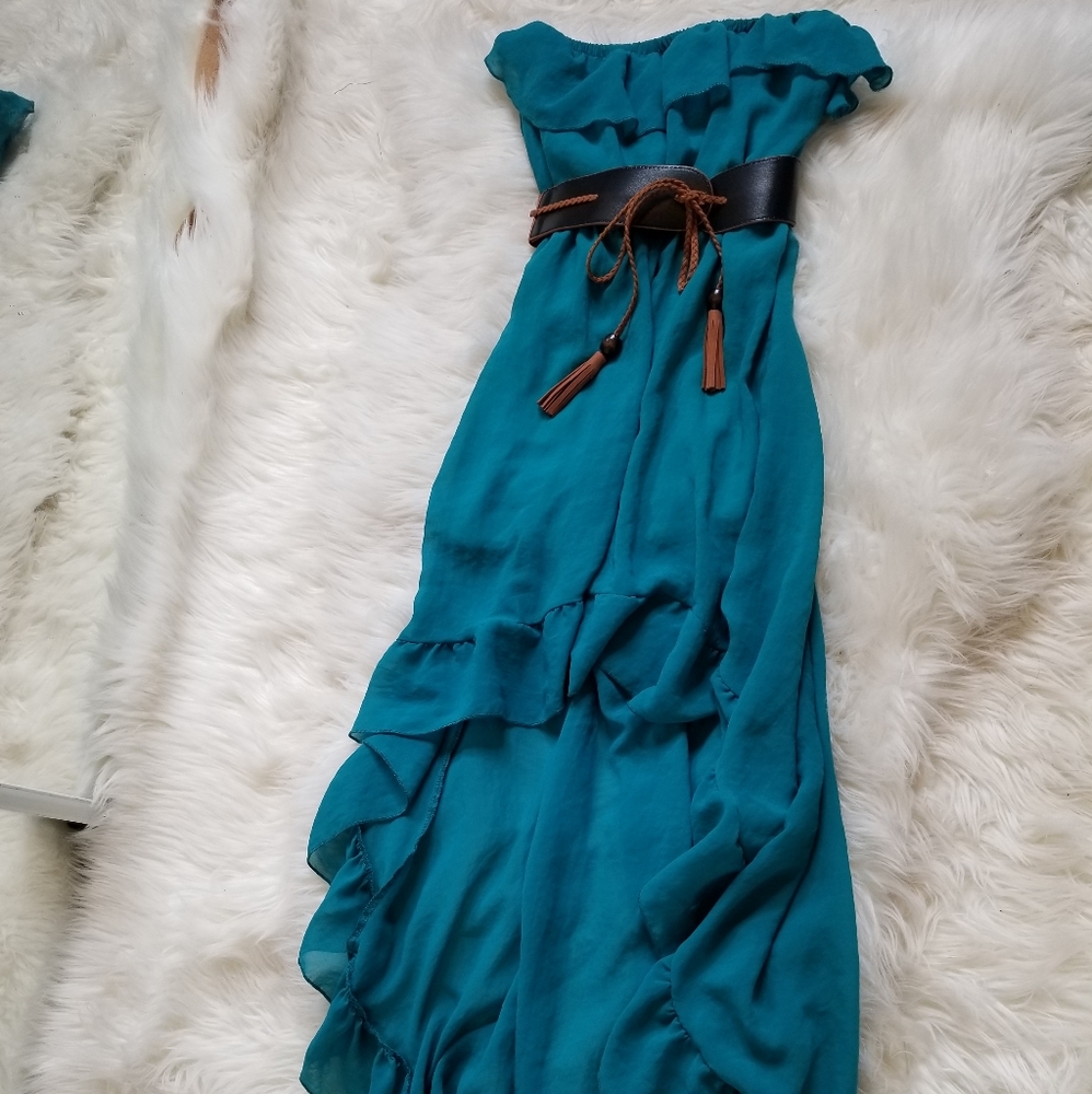 Strapless High Low Maxi